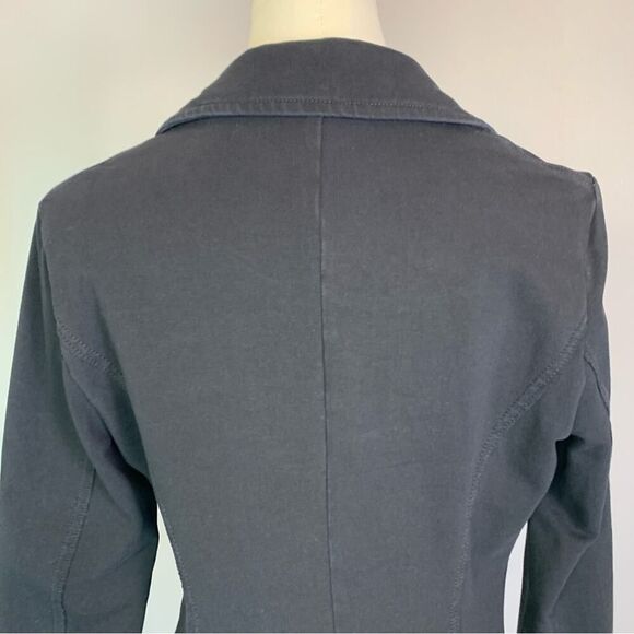 Eileen Fisher Women's Black Stretch Knit Double-Breasted Blazer Jacket Size XS - Picture 6 of 12